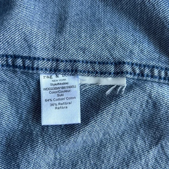 Rag & Bone Blue Denim Cotton Short Sleeve Dress size SP - Picture 12 of 13